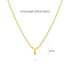 Initials Brick Alphabet Letter Necklace Gold Layered Steel Jewellery